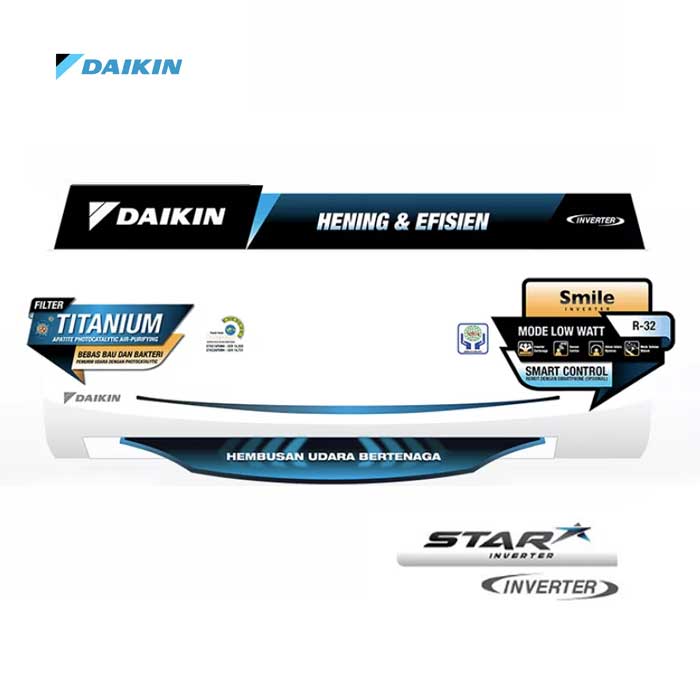 AC Daikin Star Inverter Wall Mounted Split 1 PK - FTKC25TVM