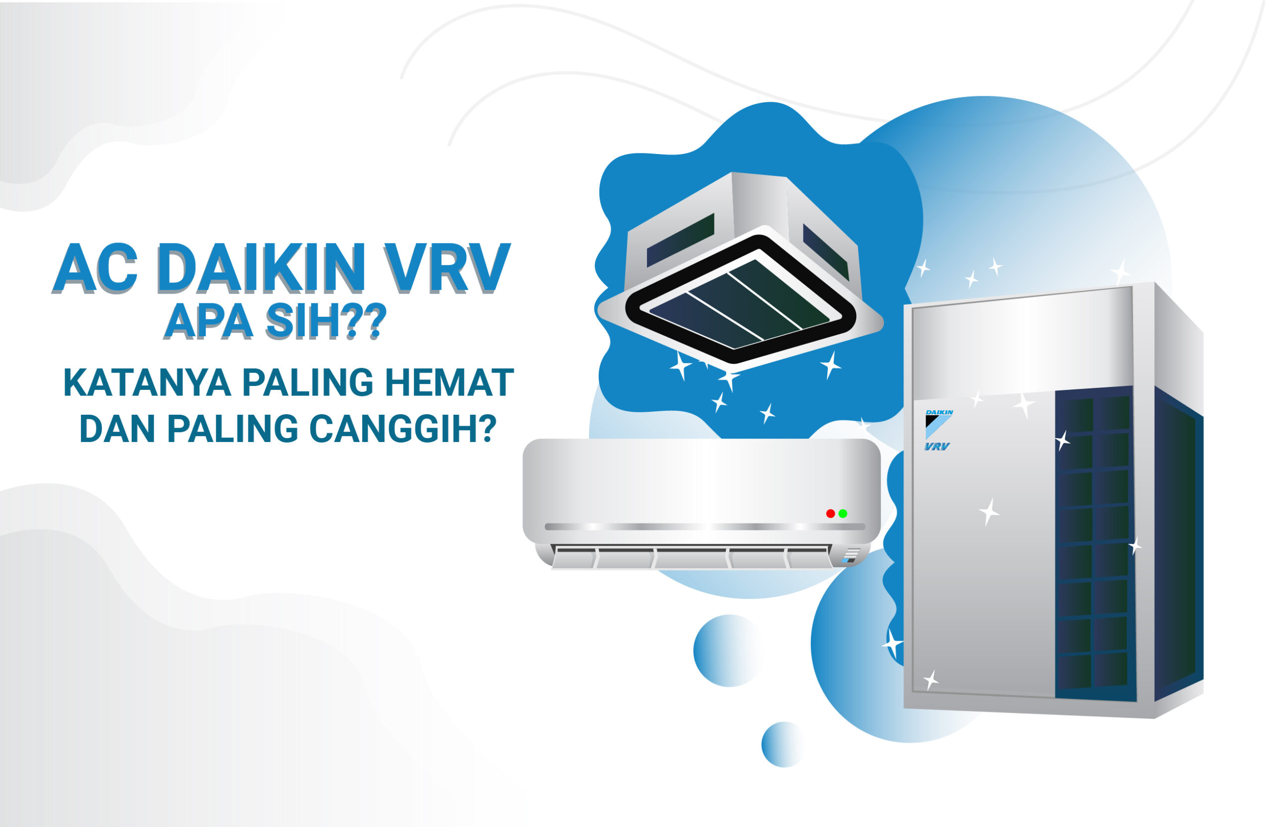 (AC DAIKIN VRV APA SIH? KATANYA PALING HEMAT DAN PALING CANGGIH?
AC VRV merupakan jenis AC dengan teknologi terbaru yang saat ini sudah banyak diaplikasikan. Jika dahulu AC sentral
menjadi pilihan utama untuk digunakan dalam berbagai jenis bangunan komersial, saat ini hampir semua sudah beralih ke
AC VRV Pendingin ruangan jenis ini mampu mengakomodir bangunan dengan ribuan ruangan yang seluruhnya
menggunakan AC.
Untuk AC Daikin VRV System, Daikin memakai teknologi inverter pada AC tipe Variable Refrigerant Volume (VRV) yang
biasa digunakan di gedung bertingkat. Daikin VRV adalah suatu teknologi pengaturan kapasitas AC dari Daikin yang
memiliki kemampuan untuk mencegah pendinginan yang berlebih, sehingga dapat menghemat listrik. Tak hanya
menghemat listrik, Daikin VRV memiliki tingkat kebisingan yang rendah, hemat tempat. dan dapat menggunakan satu
outdoor unit untuk beberapa indoor unit, serta dapat mengatur jadwal dan temperatur AC yang diinginkan secara
terkomputerisasi.
'AC Paling Canggih dan Hemat Listrik Saat Ini
Seperti yang sudah saya singgung di atas, Variable Refrigerant Volume (VRV) dimana tekanan freon dapat berubah-ubah
memungkinkan dapat menghemat energi yang dibutuhkan. Tidak hanya hemat listrik, bahkan ini bisa lebih hemat 502 dari
AC konvensional pada umumnya. Di tambah dengan teknologi Inverter yang dimilikinya. yang mana ini dipercaya bisa
minimalisir konsumsi daya Listrik dan memberi penghematan yang optimal
Sistem VRV Daikin merupakan jenis AC komersil untuk bangunan komersil dengan menggunakan kontrol aliran pendingin
variabel yang dikembangkan oleh Daikin untuk ditawarkan kepada pelanggan dengan kemampuan mempertahankan
kontrol zona individu di setiap kamar dan lantai bangunan
Desain Indoor Mudah Beradaptasi
Tersedianya unit indoor yang cukup banyak dari berbagai macam ukuran dan model. sehingga ini memungkinkan untuk
beradaptasi lebih mudah dimana AC akan dipasang. Oleh sebab itu, Anda tidak akan dikhawatirkan desain indoor terlalu
besar karena Anda bisa memilih ukuran unit indoor yang sesuai. Tipe indoor dari Daikin ini diantarannya tersedia dari model
ceiling cassete, ceiling duct. hingga floor standing duct. Selain itu, Anda juga dapat memilih tipe unit indoor hunian jika
Anda ingin tempatkan di perumahan.
Operasi System Bisa Dilakukan Menggunakan Laptop / PC
VRV System telah dilengkapi dengan sebuah CPU sehingga ini memudahkan dalam pengontrolannya. Seorang teknisi bisa
dengan mudah mengetahui pengaturan mana yang belum sesuai atau kerusakan yang mau diperbaiki hanya dengan
melihat laporan pada PC. Walaupun begitu, Sayangnya belum banyak teknisi yang dapat mengoperasikan AC tersebut.
Sehingga dibutuhkan teknisi ahli yang benar-benar paham dengan VRV System.
 