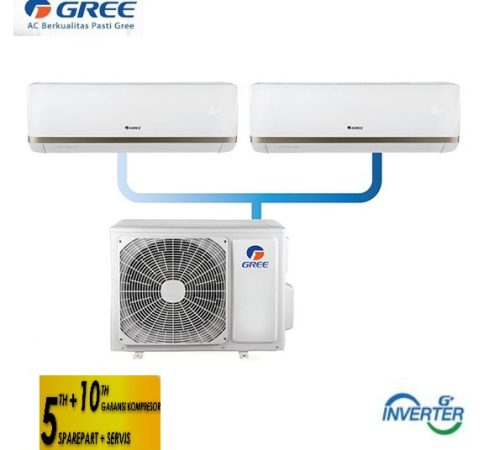 Gree GWC-0507CS AC Combo Split Inverter 1/2 PK + 3/4 PK 2 Koneksi